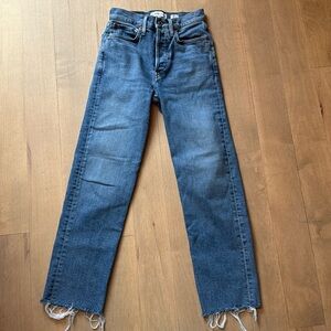 Re/Done Blue 90's High Rise Straight Leg‎ Jeans